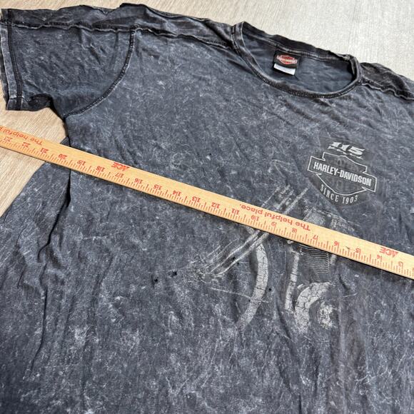 VTG Harley Davidson Shirt Paradise Portland Oregon Distressed Mens L Gray Fade - Picture 6 of 8
